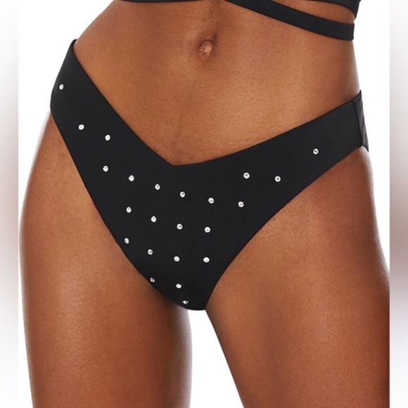 New! Beach Riot Vanessa Crystal Bottom in Black 10032 - Picture 2 of 8